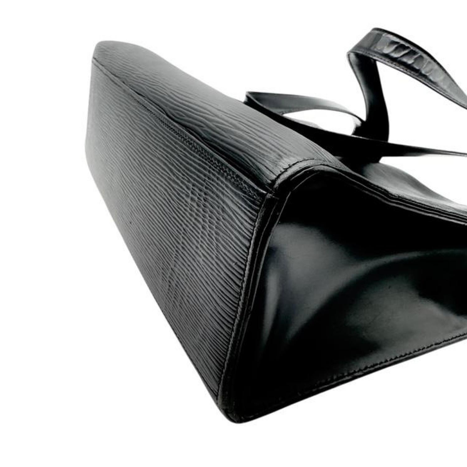 Louis Vuitton - Tote vintage in pelle Epi nera Gemeaux in vendita 3