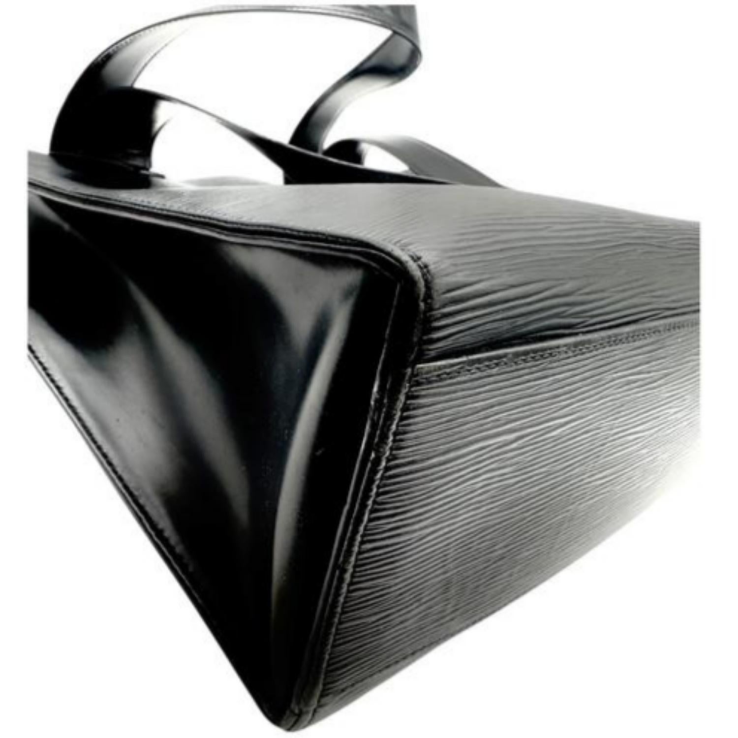 Louis Vuitton - Tote vintage in pelle Epi nera Gemeaux in vendita 4