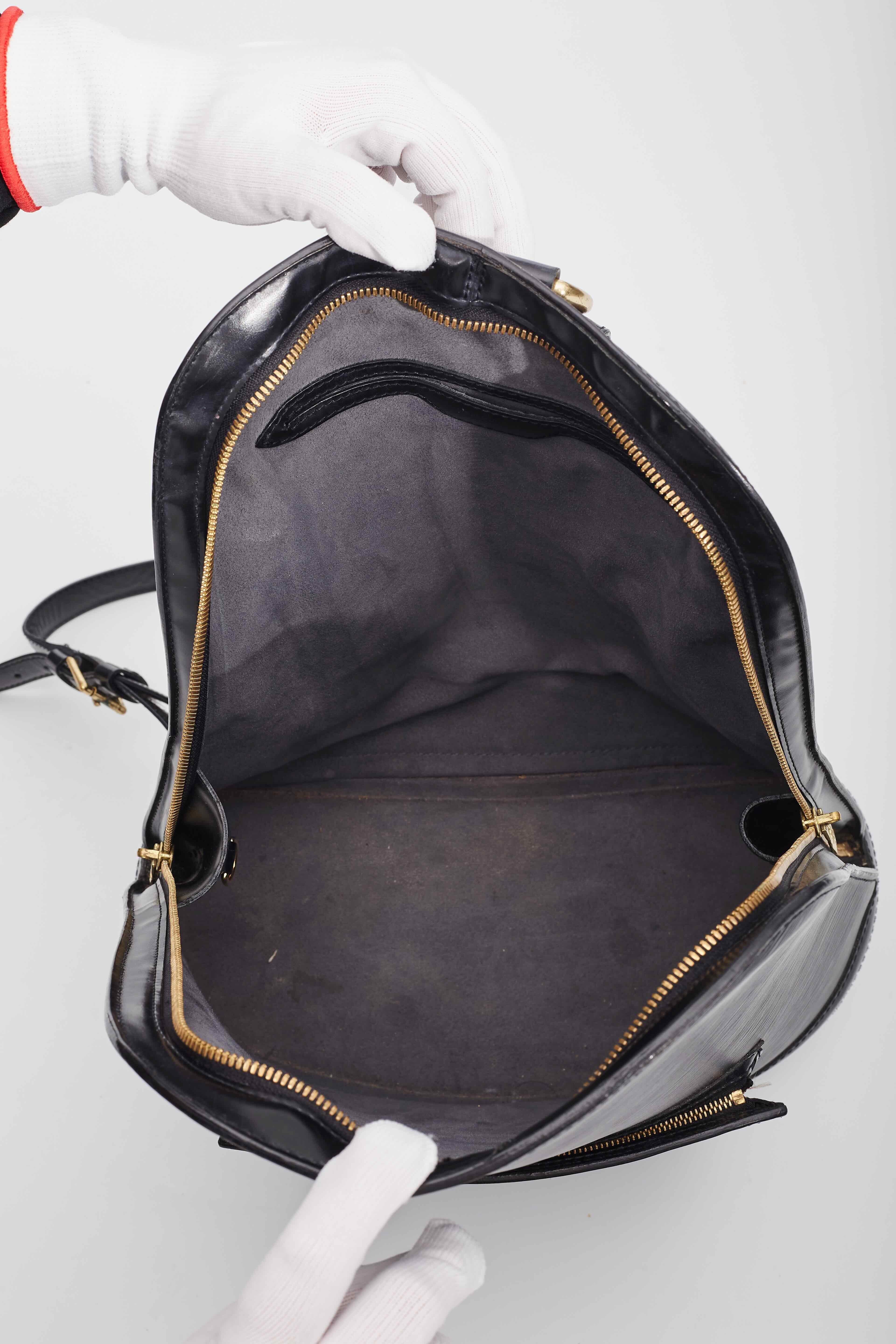 Louis Vuitton Vintage Black Epi Leather Gobelins Backpack 3