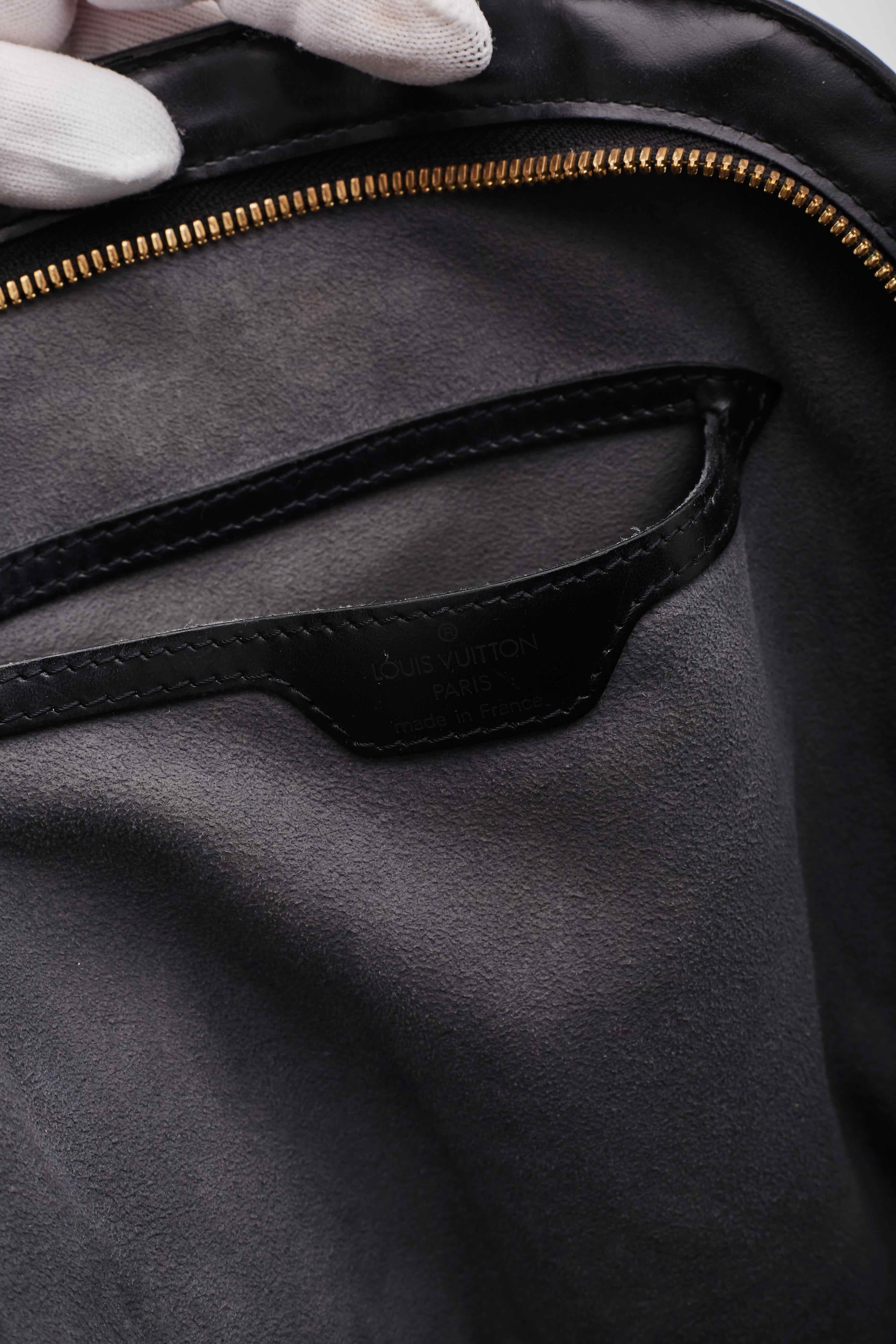 Louis Vuitton Vintage Black Epi Leather Gobelins Backpack 4