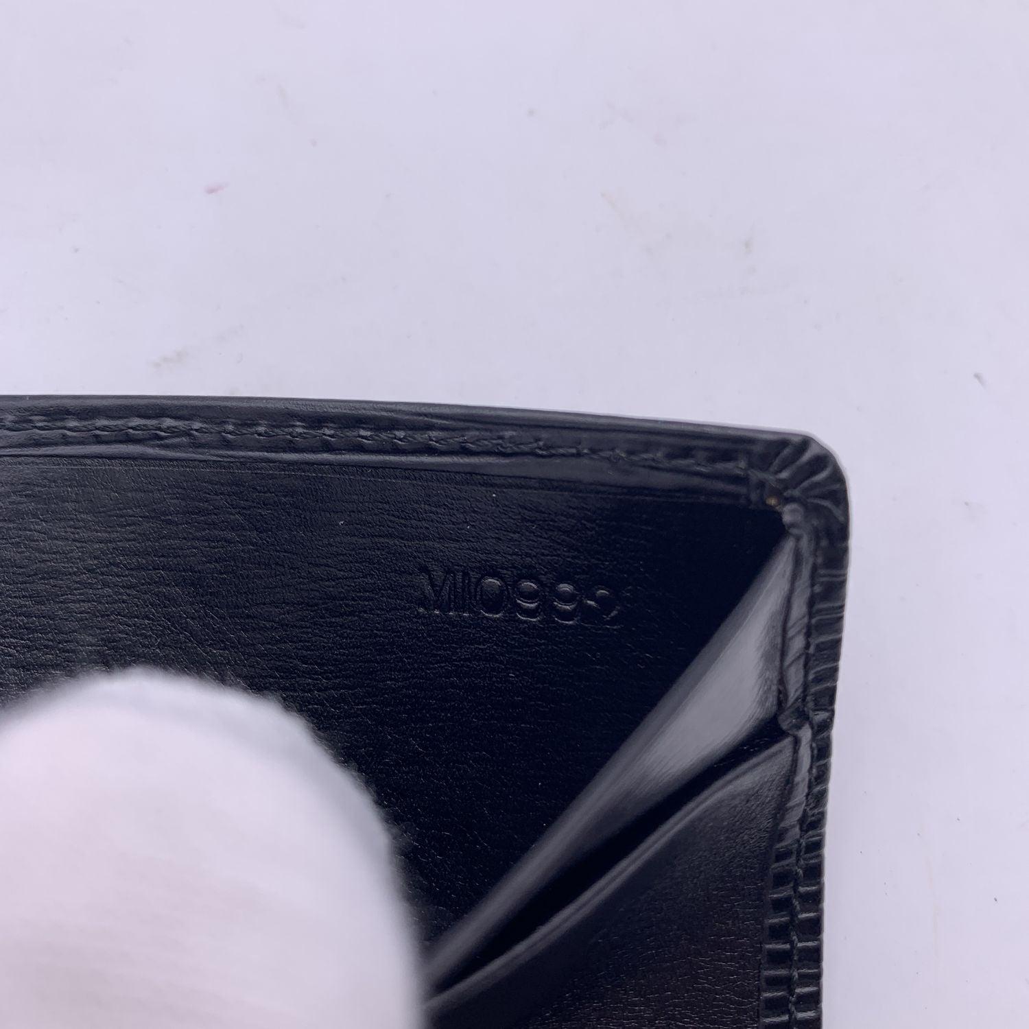 Louis Vuitton Vintage Noir Epi Leather Long Card Wallet Ticket Holder en vente 1