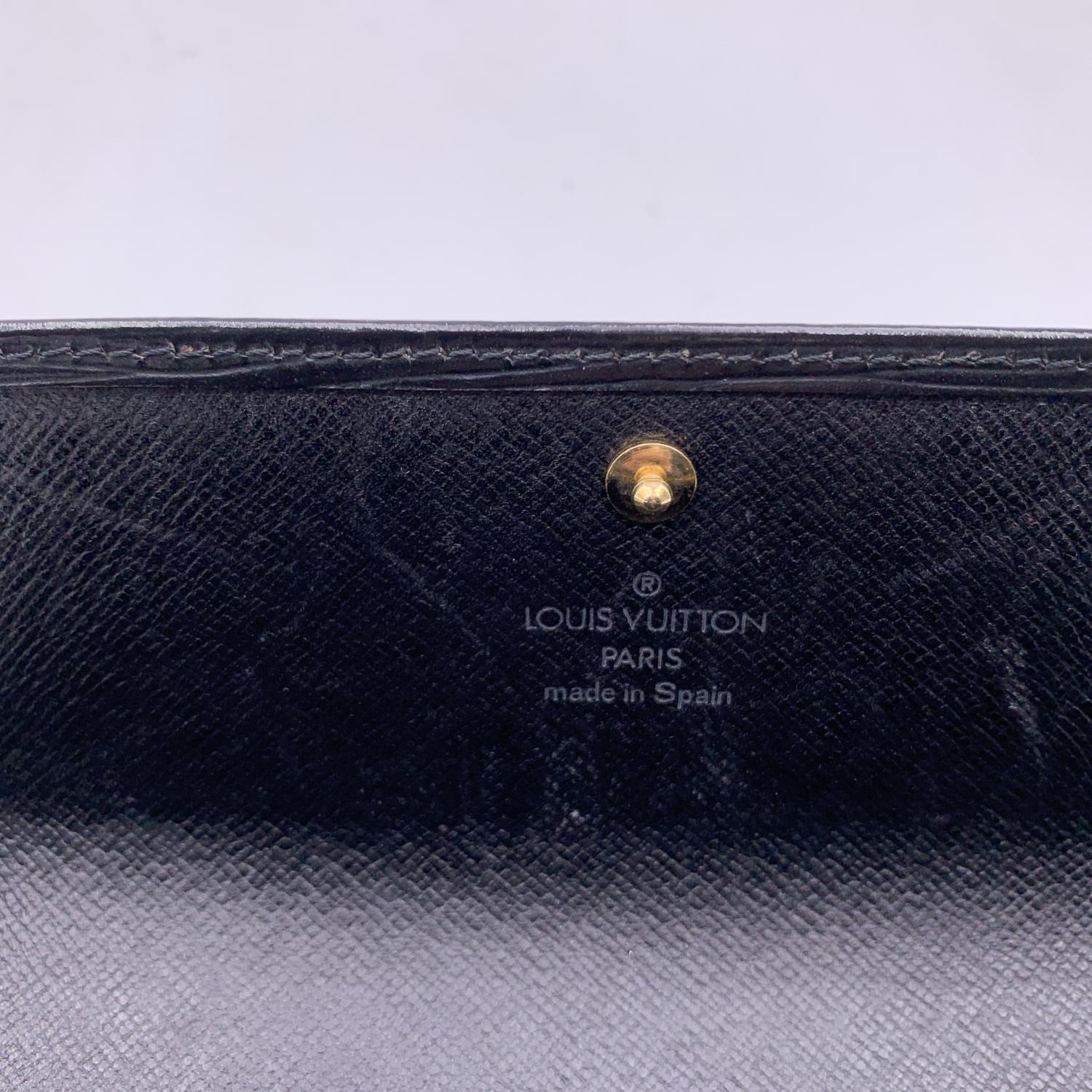 Louis Vuitton Vintage Black Epi Leather Long Continental Sarah Wallet 1