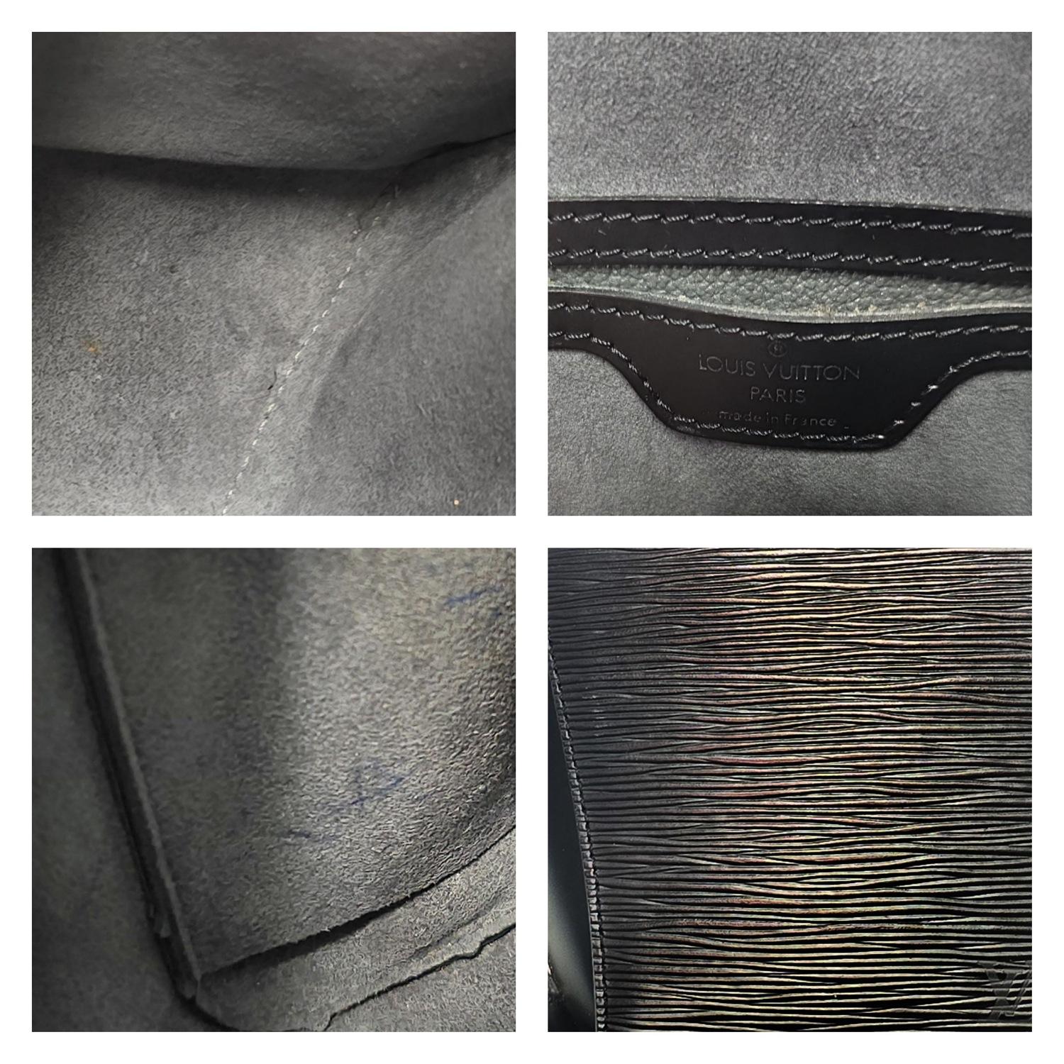 Zaino Louis Vuitton Vintage in pelle EPI nera Mabillon in vendita 5