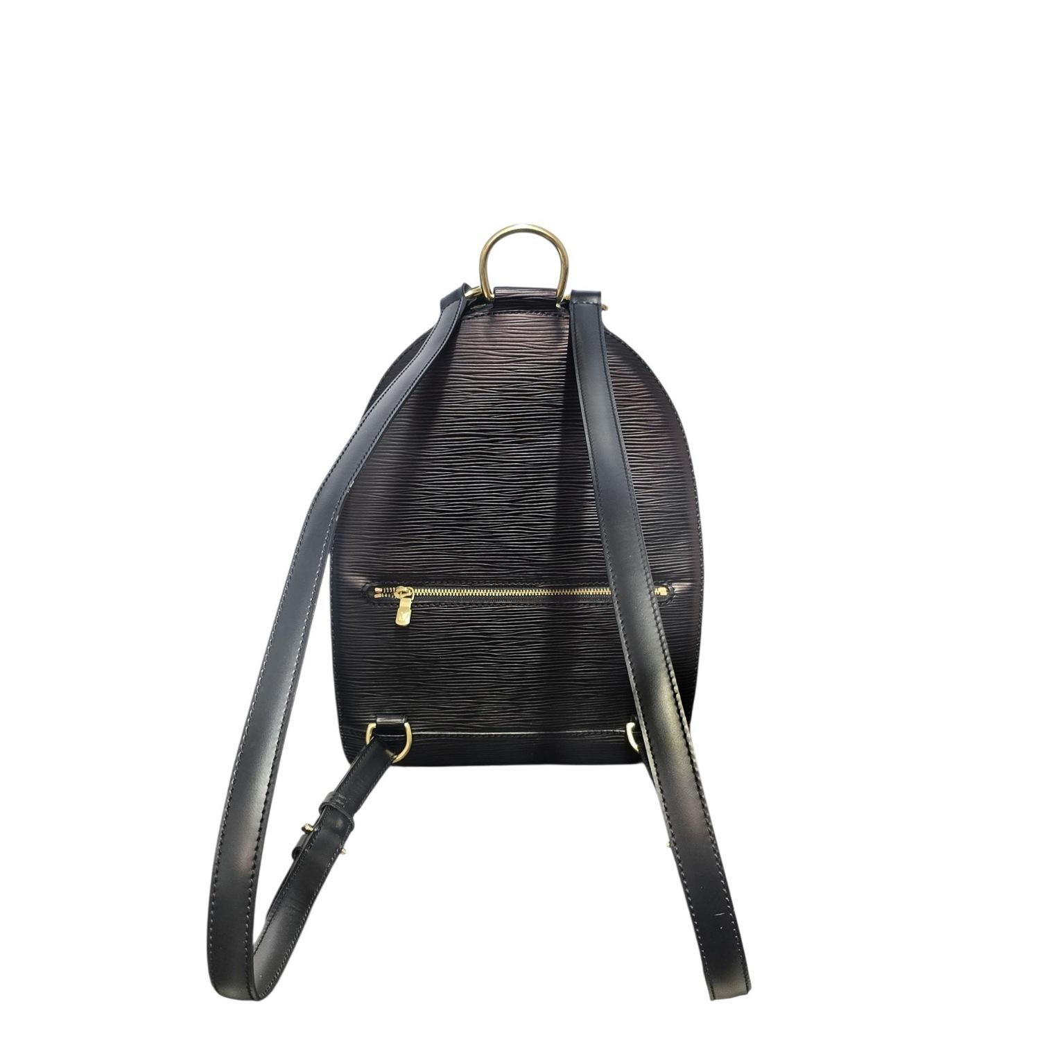 Nero Zaino Louis Vuitton Vintage in pelle EPI nera Mabillon in vendita