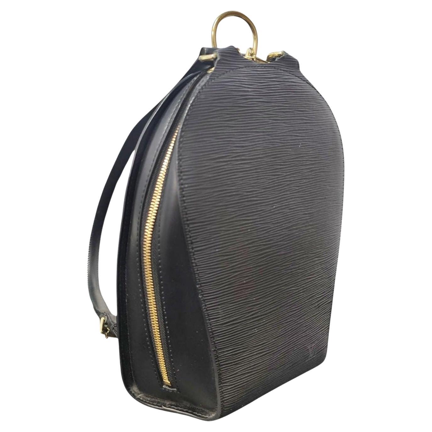Zaino Louis Vuitton Vintage in pelle EPI nera Mabillon