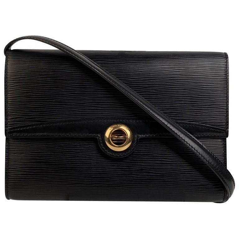 Louis Vuitton Vintage Black Epi Leather Pochette Arche Shoulder Bag For  Sale at 1stDibs