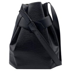 Louis Vuitton Vintage Black Epi Leather Sac Seau Shoulder Bucket Bag