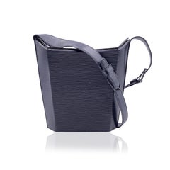 Louis Vuitton Retro Black Epi Leather Sac Seau Shoulder Bucket Bag