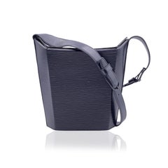Louis Vuitton Vintage Schwarze Epi Leder Sac Seau Umhängetasche