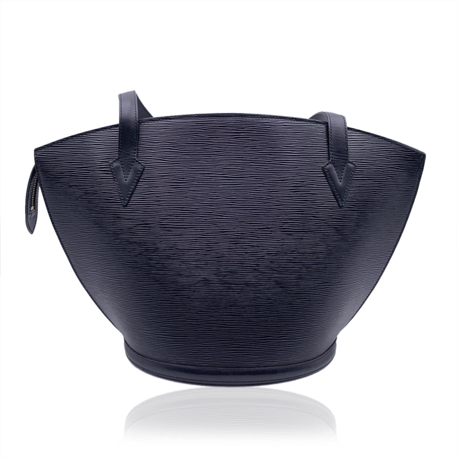 Louis Vuitton Vintage Black Epi Leather Saint Jacques GM Tote Bag In Excellent Condition In Rome, Rome