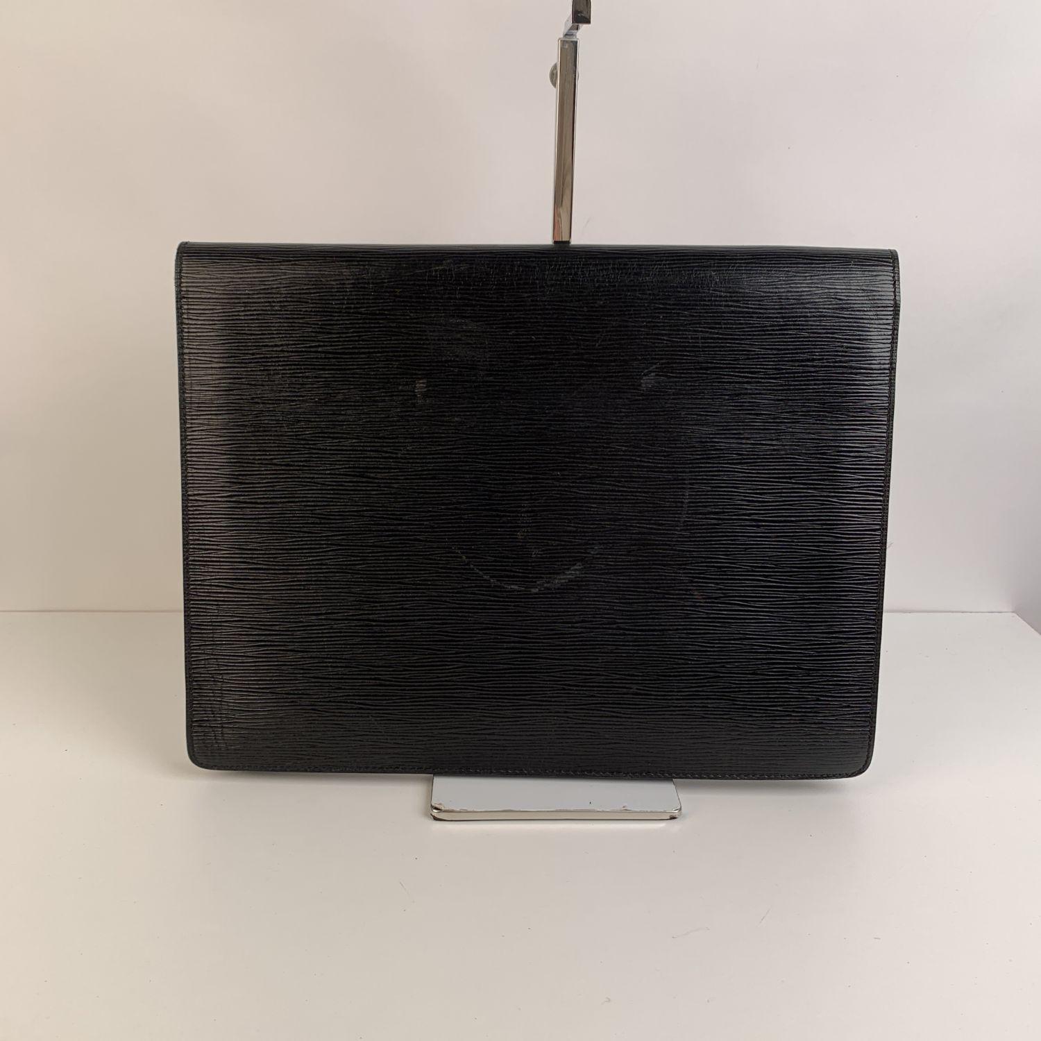 Louis Vuitton Vintage Black Epi Leather Senateur Portfolio Briefcase 1