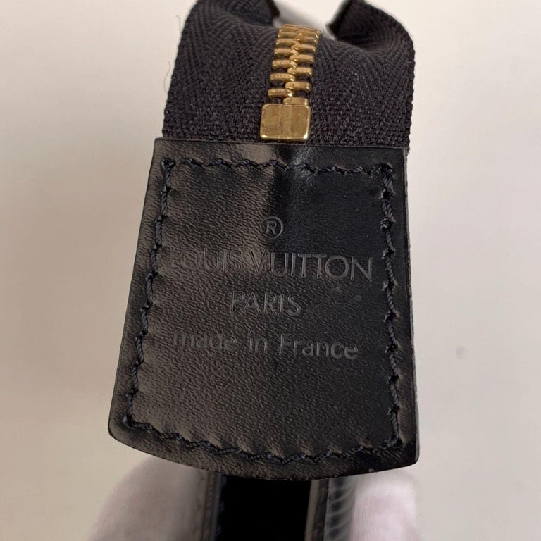 Louis Vuitton Vintage Black Epi Leather Toiletry 15 Pouch Bag For
