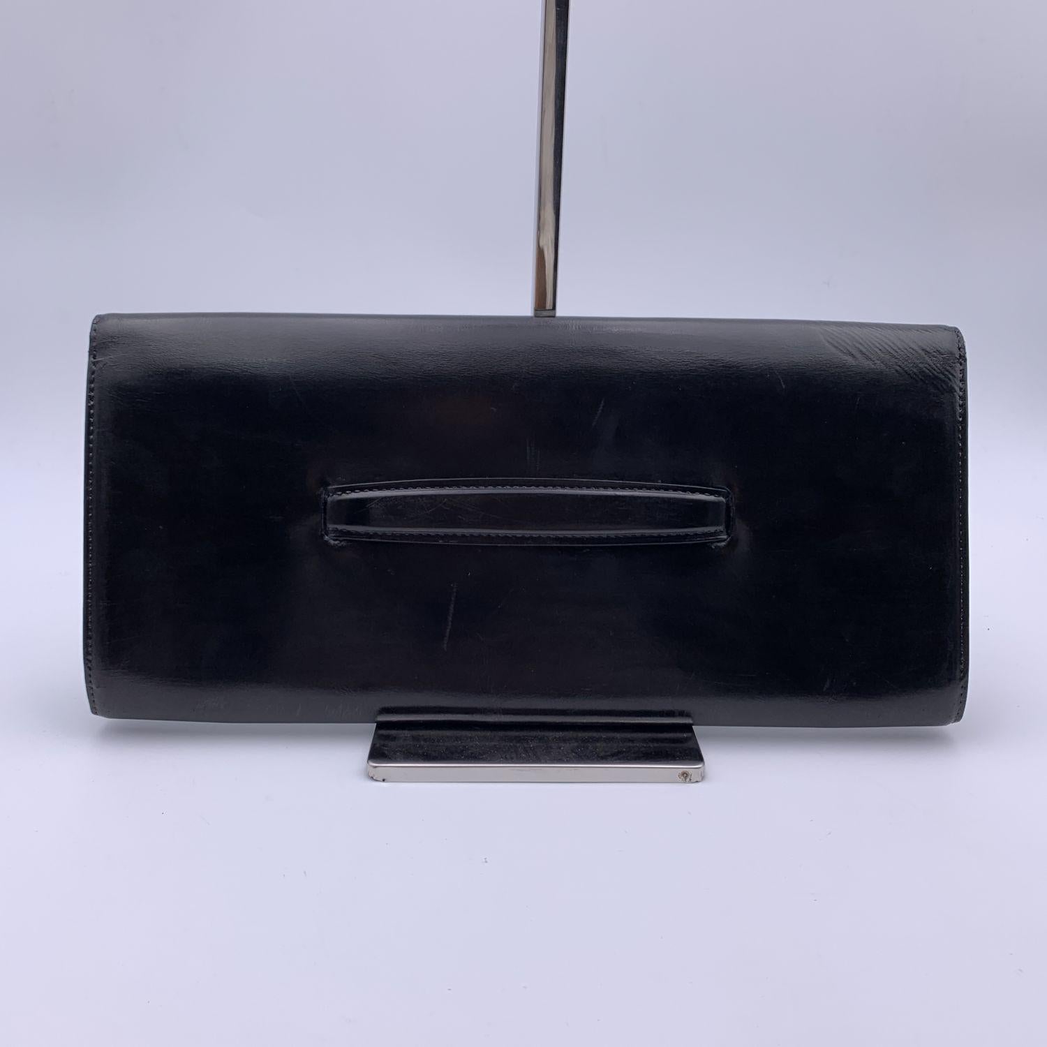 Women's Louis Vuitton Vintage Black Leather Opera Egee Clutch Bag