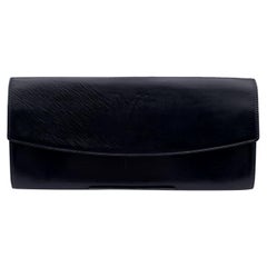 Louis Vuitton Vintage Black Leather Opera Egee Clutch Bag