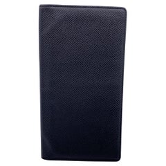 Louis Vuitton Vintage Black Taiga Porte Chequier Checkbook Wallet