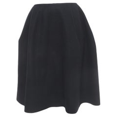 Louis Vuitton Vintage Black Wool Mid-Length Skirt S