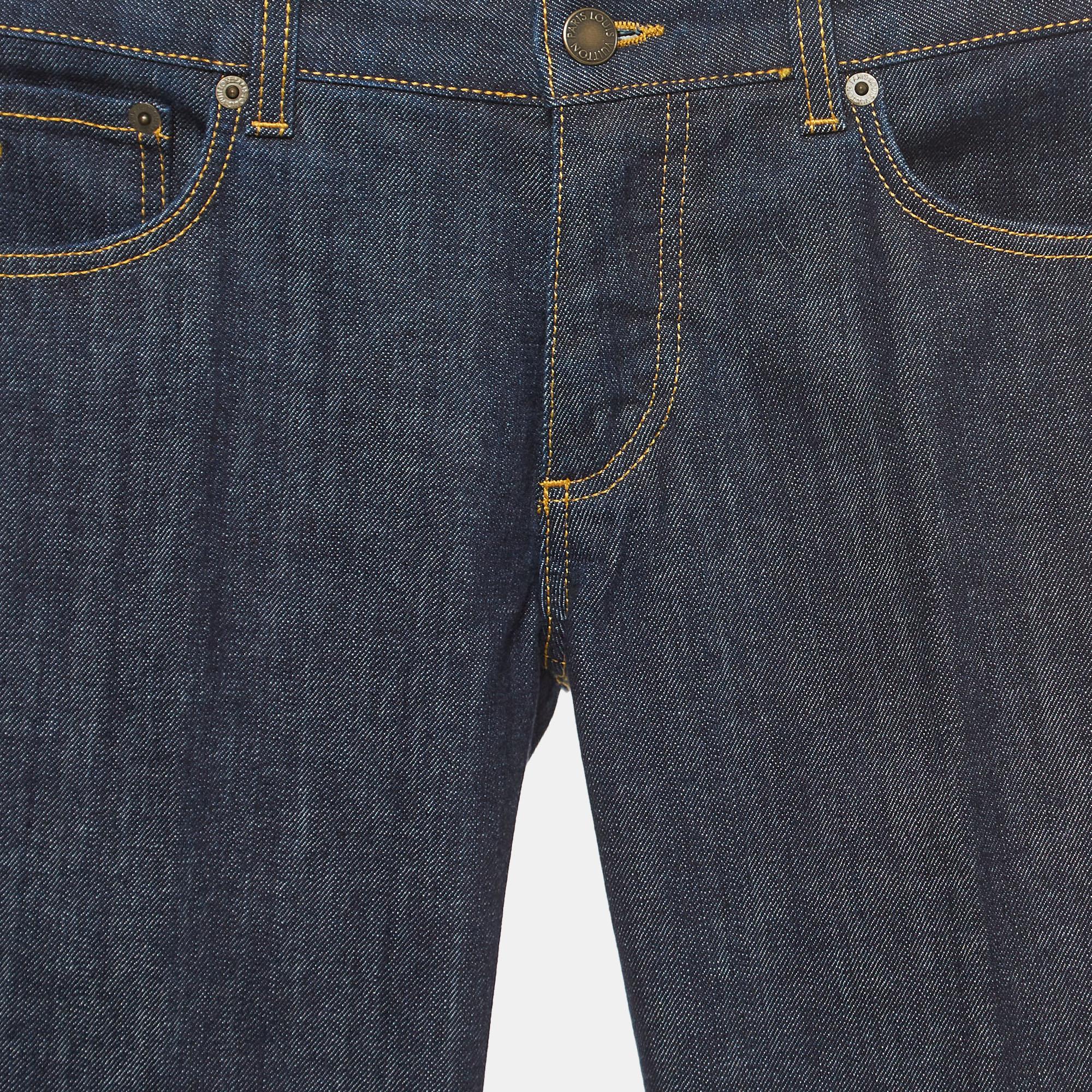 Louis Vuitton Vintage Blue Denim Low-Rise Boot-Leg Jeans S 1