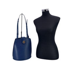 Louis Vuitton Vintage Blue Epi Leather Cluny Shoulder Bag