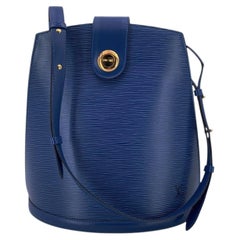 Louis Vuitton Vintage Blue Epi Leather Cluny Shoulder Bag