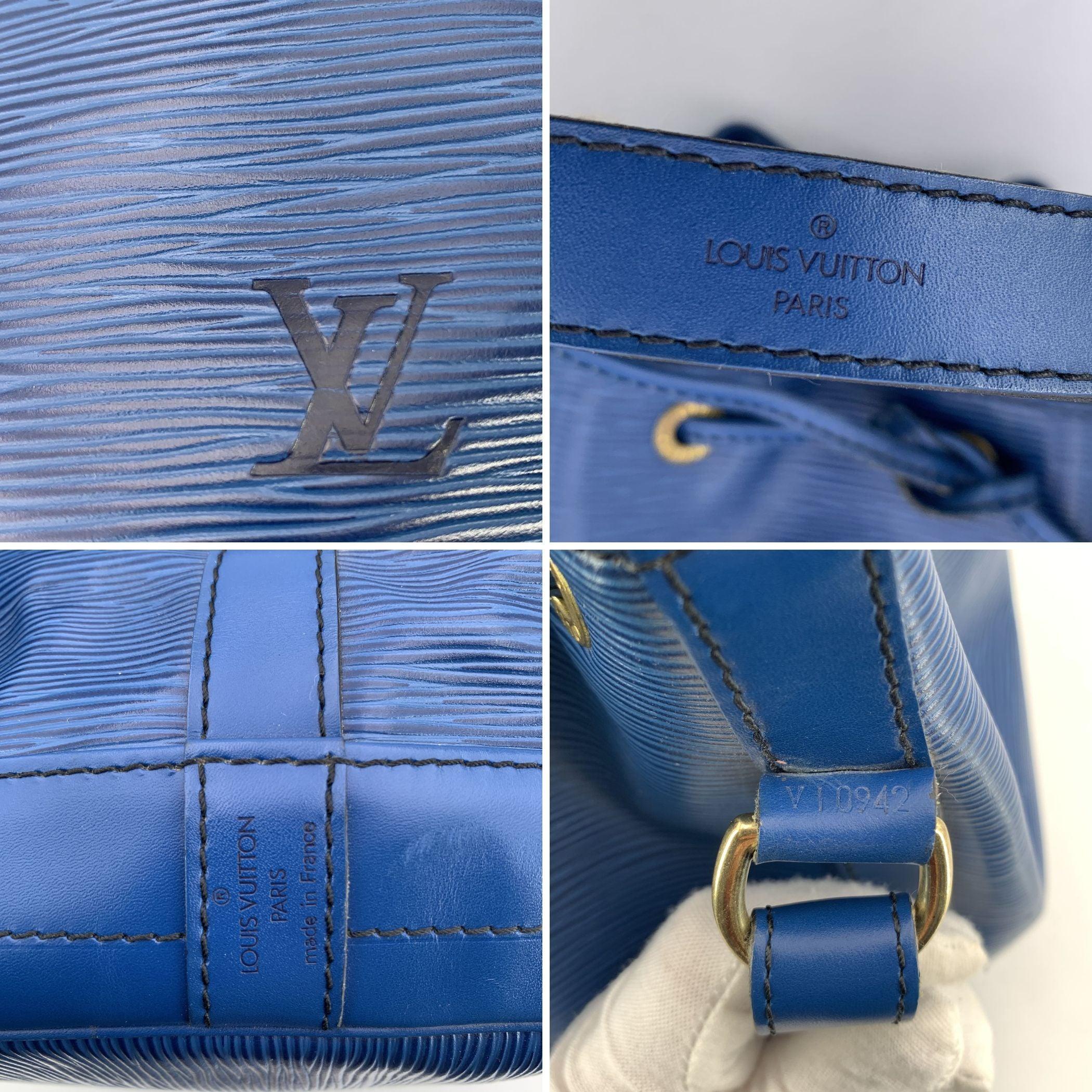 Louis Vuitton Vintage Blue Epi Leather Noe Noé Shoulder Bucket Bag 2
