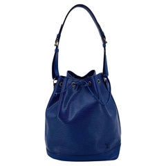 Louis Vuitton Vintage Blue Epi Leder Noe Noé Schulterbeuteltasche