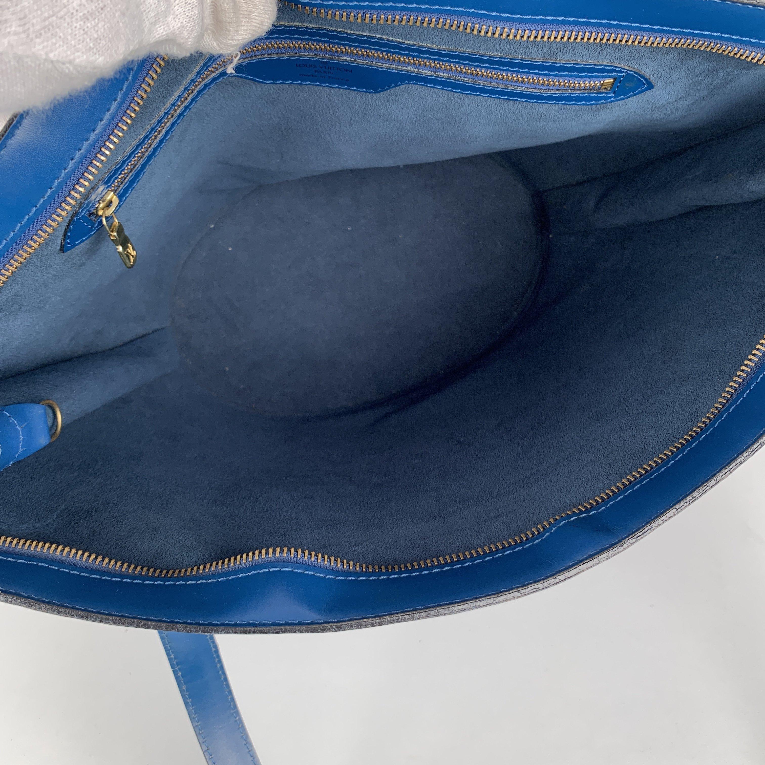 Louis Vuitton Vintage Blue Epi Leather Saint Jacques Shoulder Bag 4