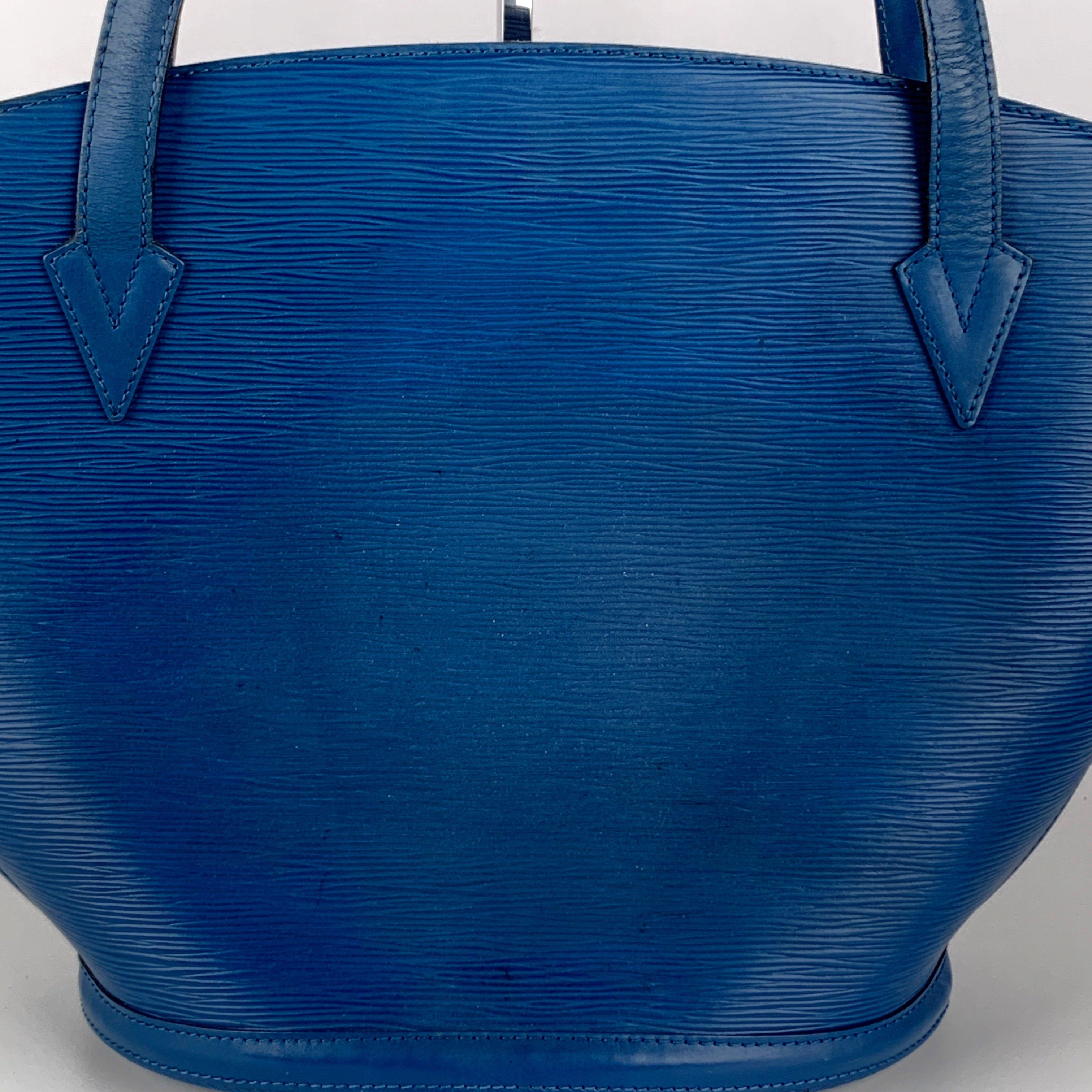 Louis Vuitton Vintage Blue Epi Leather Saint Jacques Shoulder Bag 3