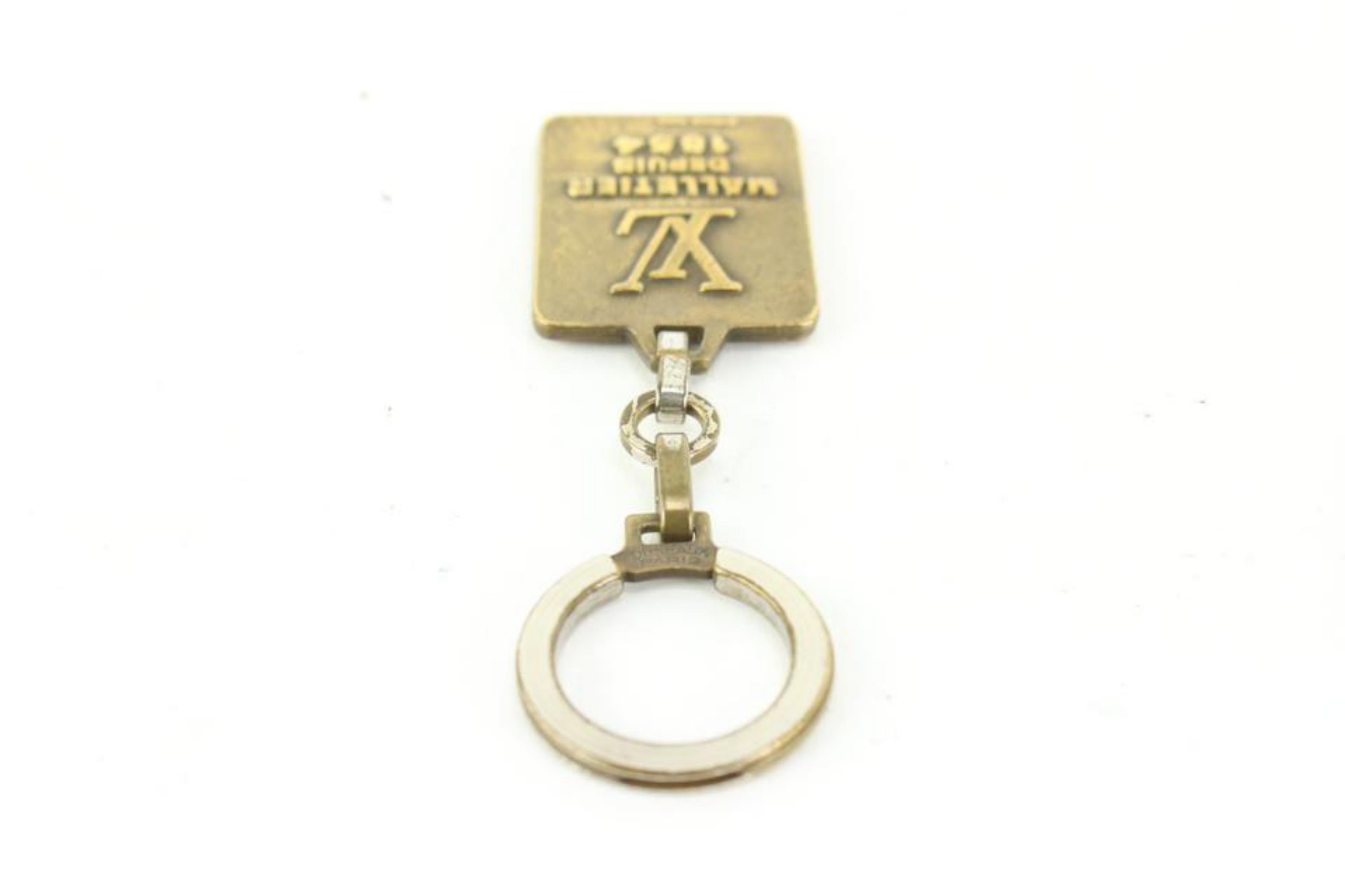 Louis Vuitton Vintage Brass Gaston V Keychain Bag Charm Pendant 81lz52s 2