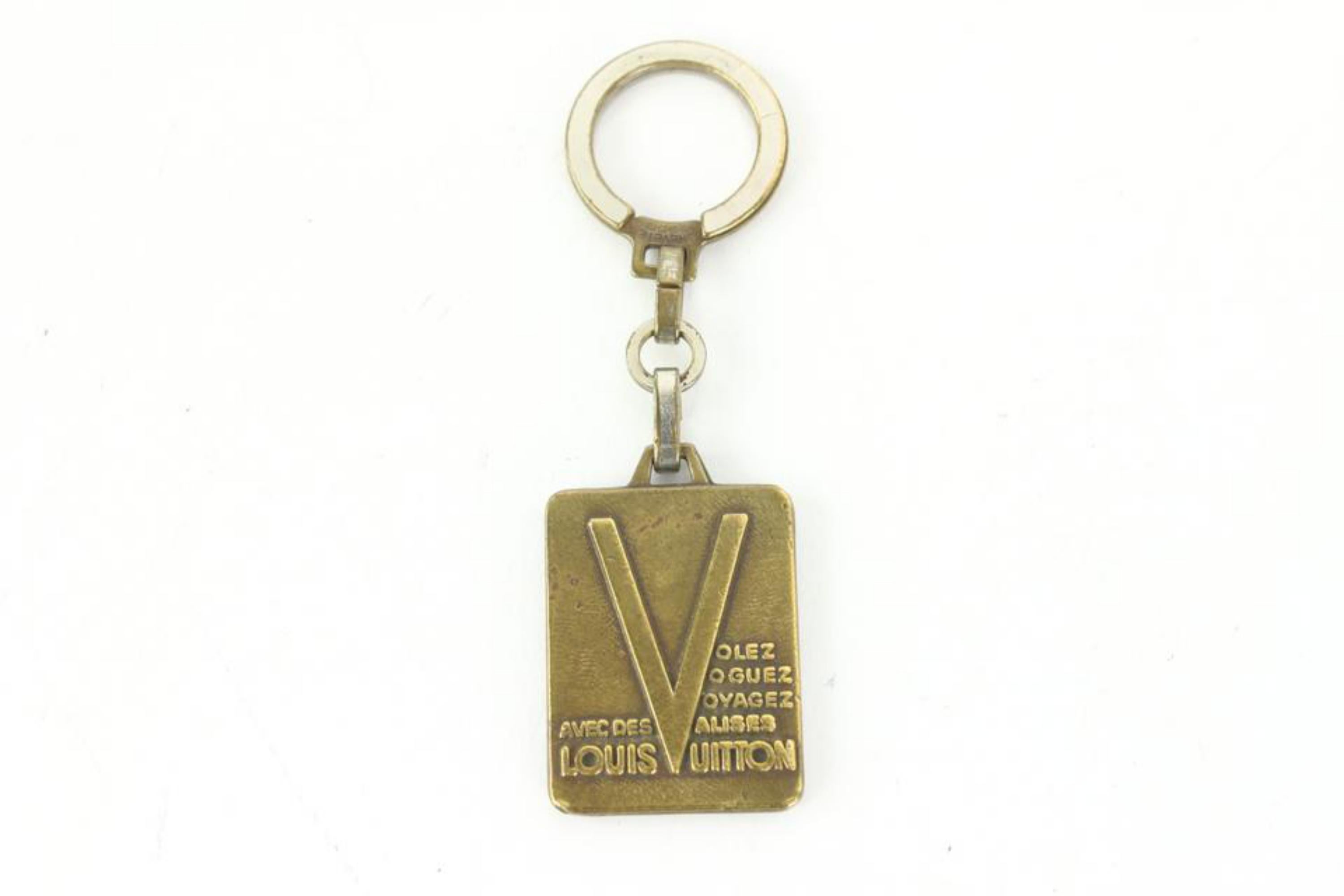 Louis Vuitton Vintage Brass Gaston V Keychain Bag Charm Pendant 81lz52s 4
