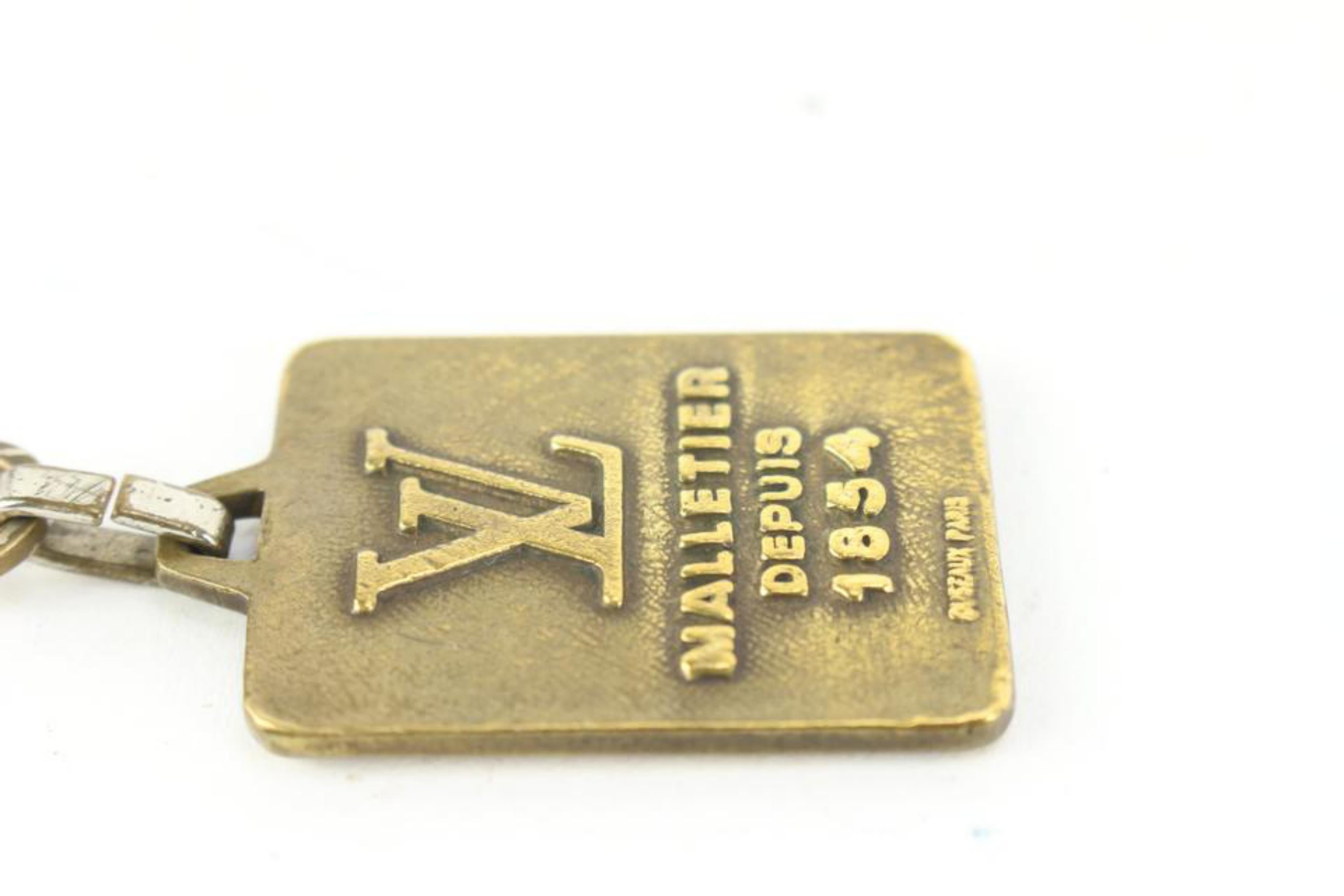 Louis Vuitton Vintage Brass Gaston V Keychain Bag Charm Pendant