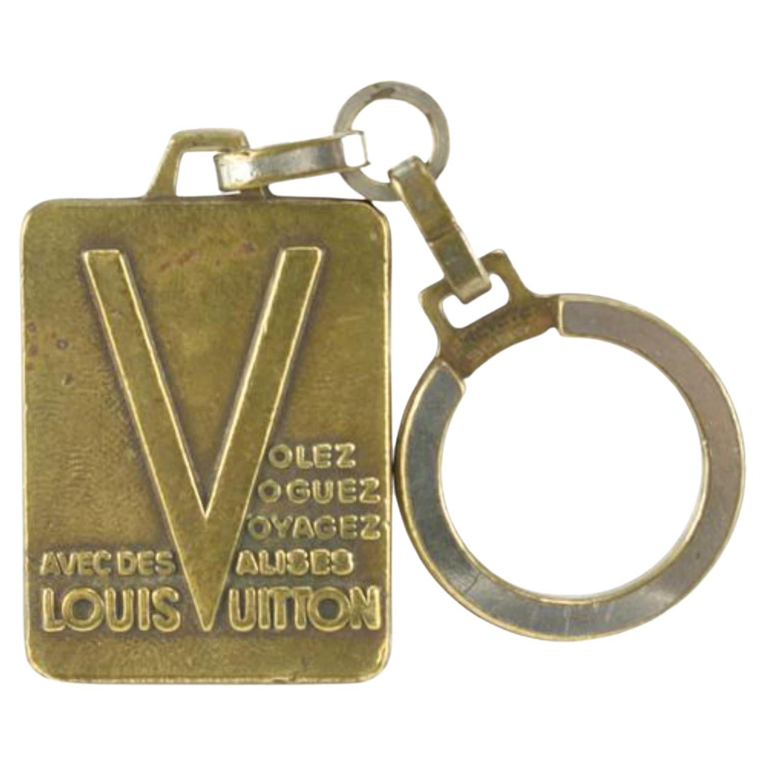 Louis Vuitton Vintage Brass Gaston V Keychain Bag Charm Pendant 81lz52s at  1stDibs