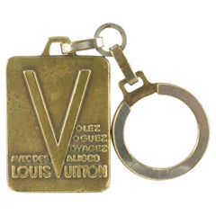 Louis Vuitton Vintage Brass Gaston V Keychain Bag Charm Pendant 81lz52s