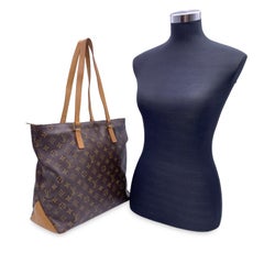 Louis Vuitton Vintage Brown Cabas Mezzo Monogram Canvas Tote Bag