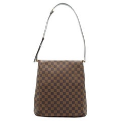 Sac à bandoulière Louis Vuitton vintage « Musette » en Damier Ébène marron