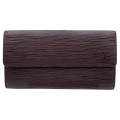 Louis Vuitton Used Brown Epi Leather Sarah Continental Wallet