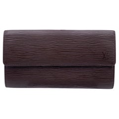 Sarah Continental Langes Portemonnaie von Louis Vuitton aus braunem Leder