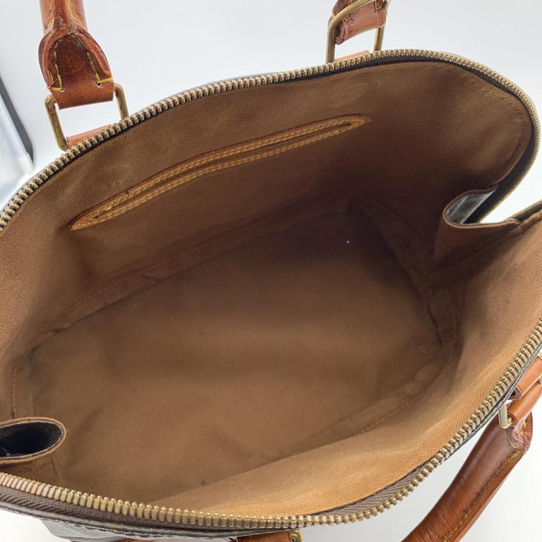 Louis Vuitton Vintage Brown Monogram Canvas Alma Top Handle Bag 3