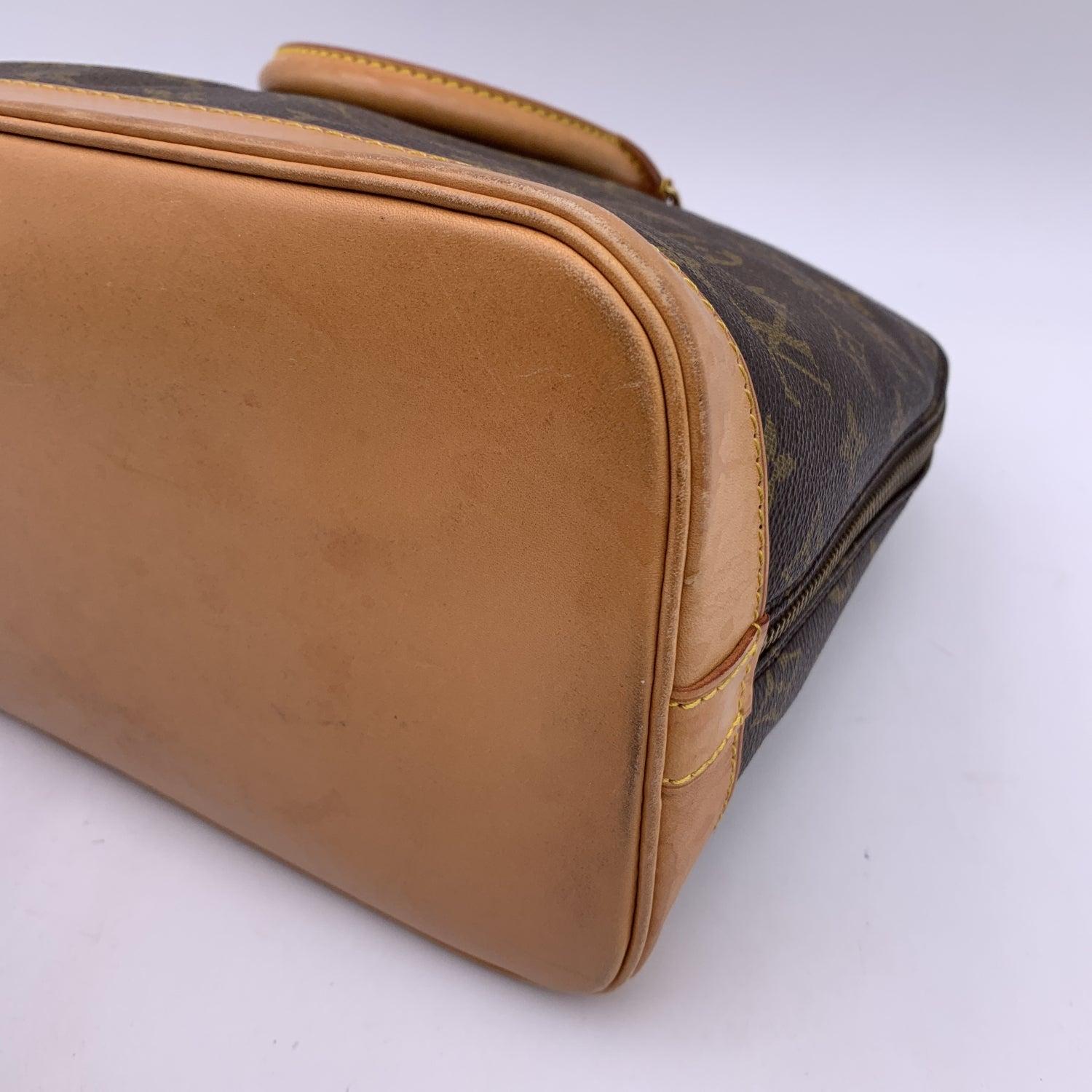 Louis Vuitton Vintage Brown Monogram Canvas Alma Top Handle Bag 4