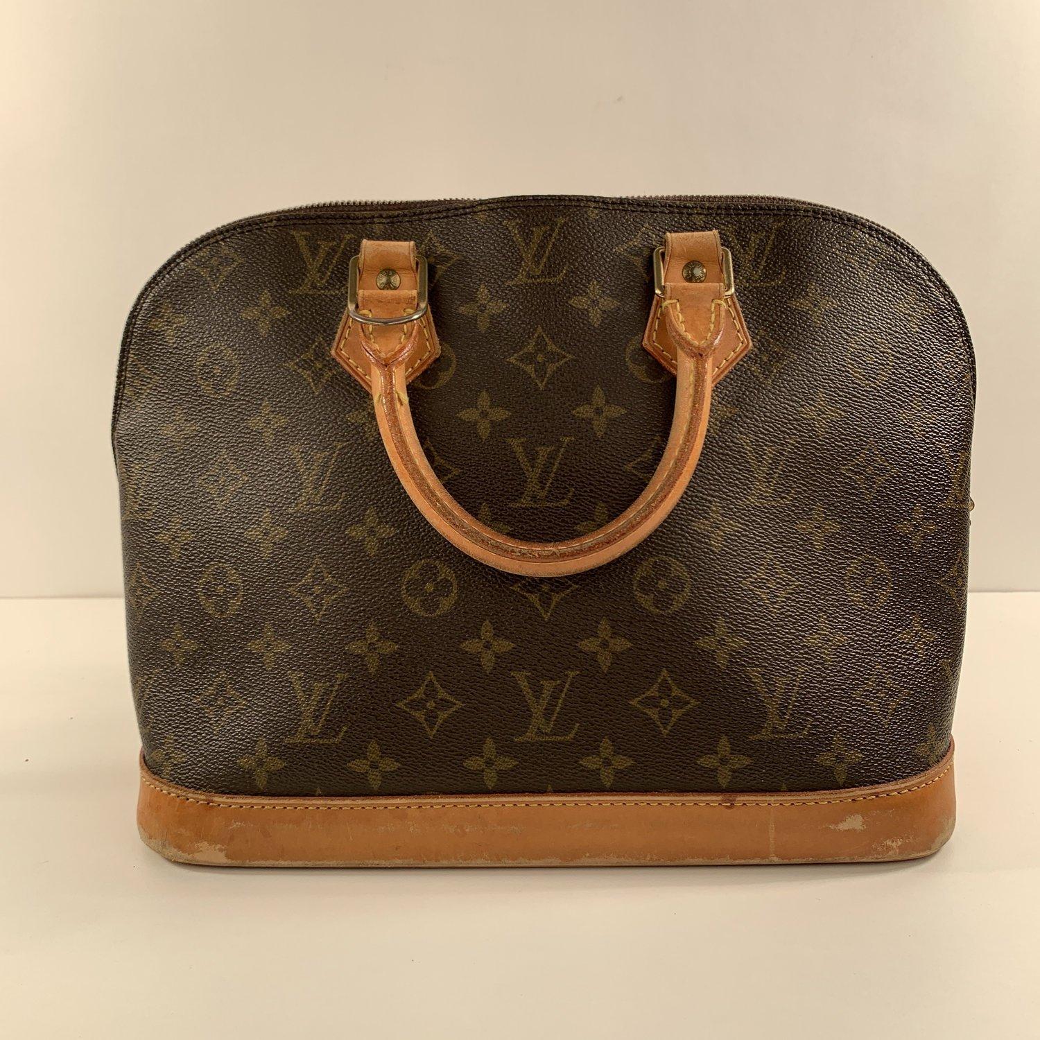 Women's Louis Vuitton Vintage Brown Monogram Canvas Alma Top Handle Handbag