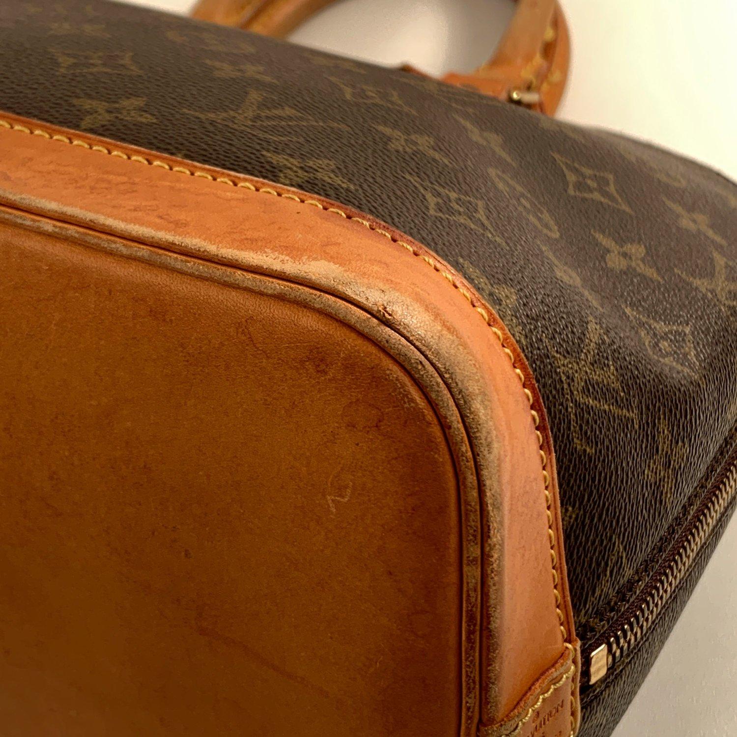 Louis Vuitton Vintage Brown Monogram Canvas Alma Top Handle Handbag 4