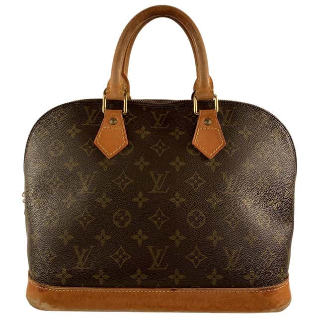 Louis Vuitton Vintage Brown Monogram Canvas Alma Top Handle Handbag For ...
