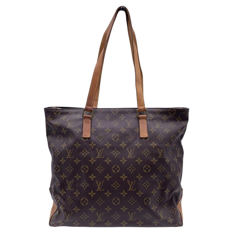 Louis Vuitton Vintage Brown Monogram Canvas Cabas Mezzo Tote Bag For