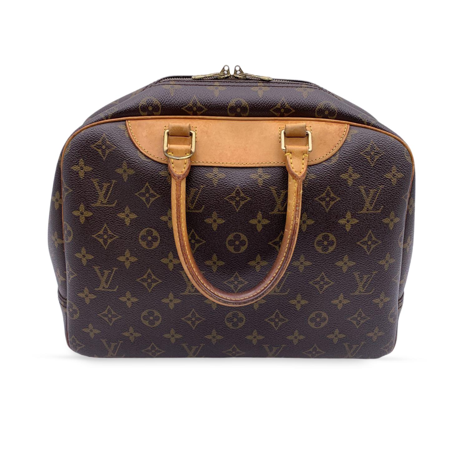 Braune Deauville Reisetasche aus Segeltuch mit Monogramm von Louis Vuitton Damen