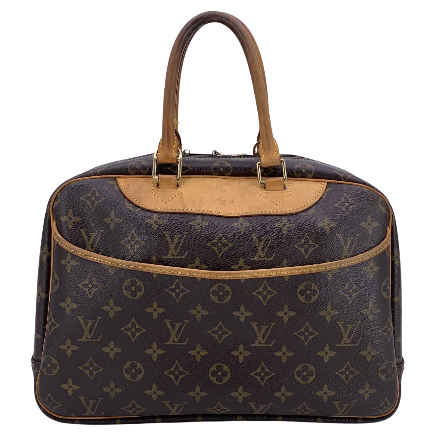 Louis Vuitton Vintage Brown Monogram Canvas Deauville Travel Bag