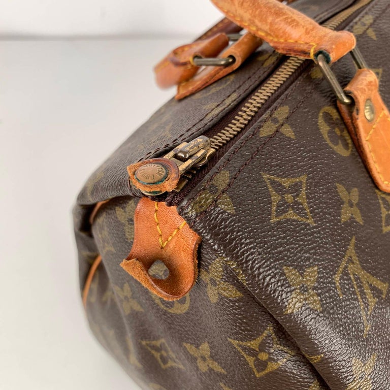 Brown Louis Vuitton Bag Red Inside Purse For Sale