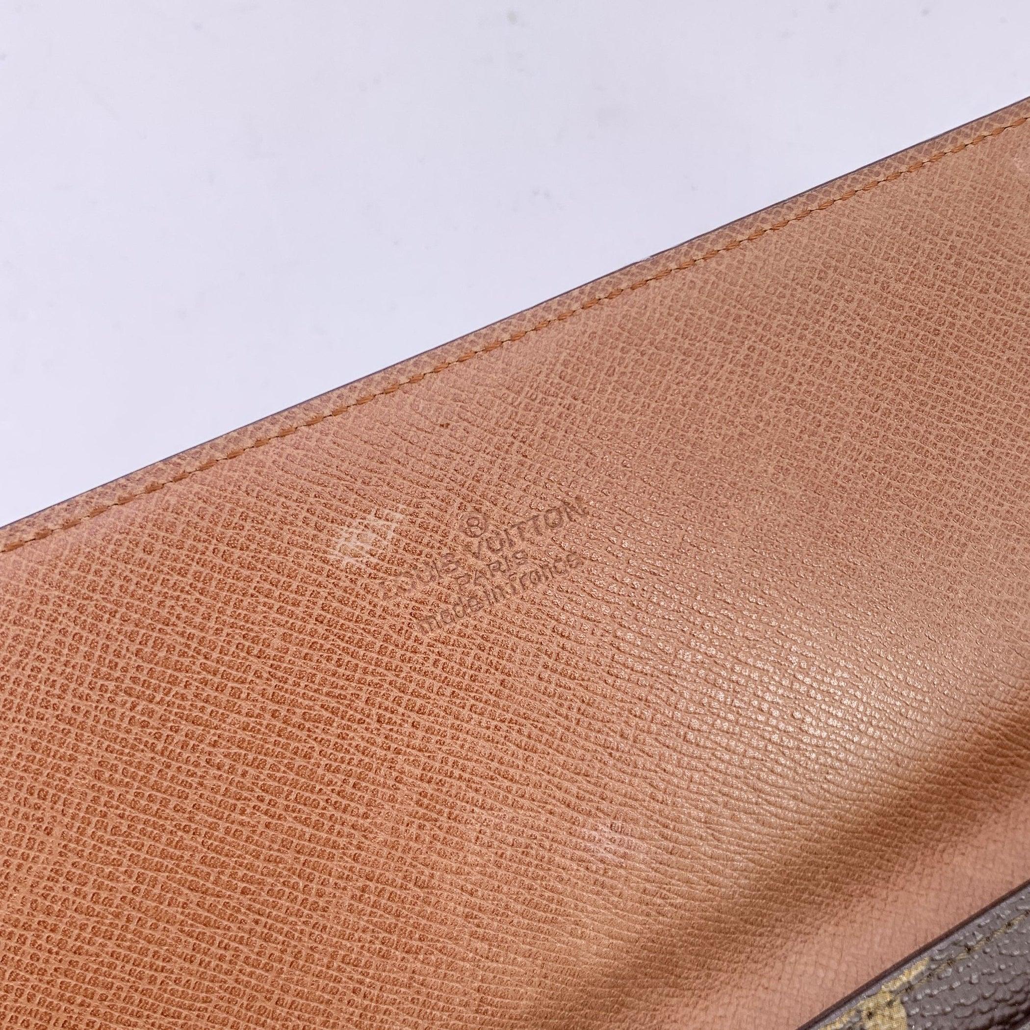 Louis Vuitton Vintage Brown Monogramm Canvas lange Bifold Bill Brieftasche im Angebot 1