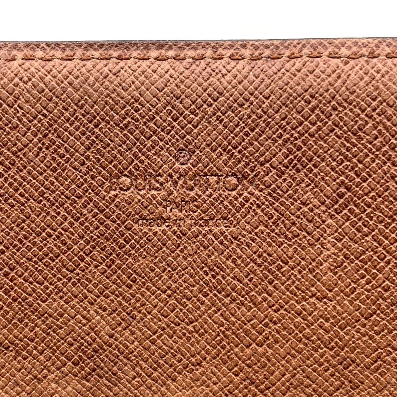 Louis Vuitton Vintage Brown Monogram Canvas Long Bifold Bill Wallet 1