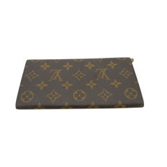 Louis Vuitton Vintage Brown Monogram Canvas Long Flap Wallet