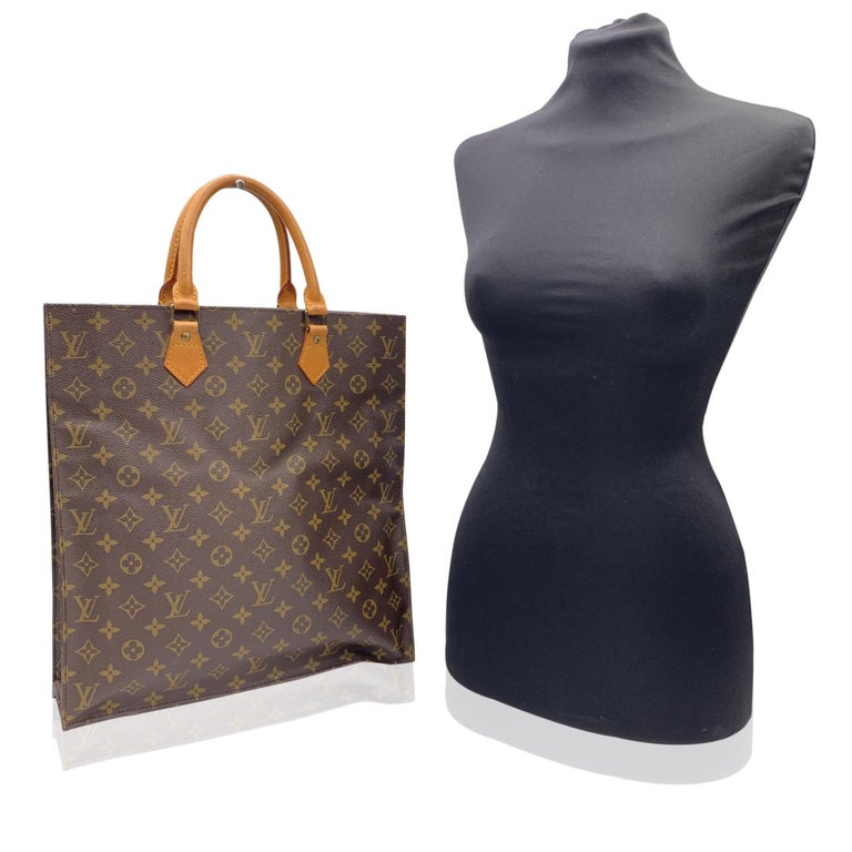 Louis Vuitton Vintage Brown Monogram Canvas Sac Plat GM Tote Bag For