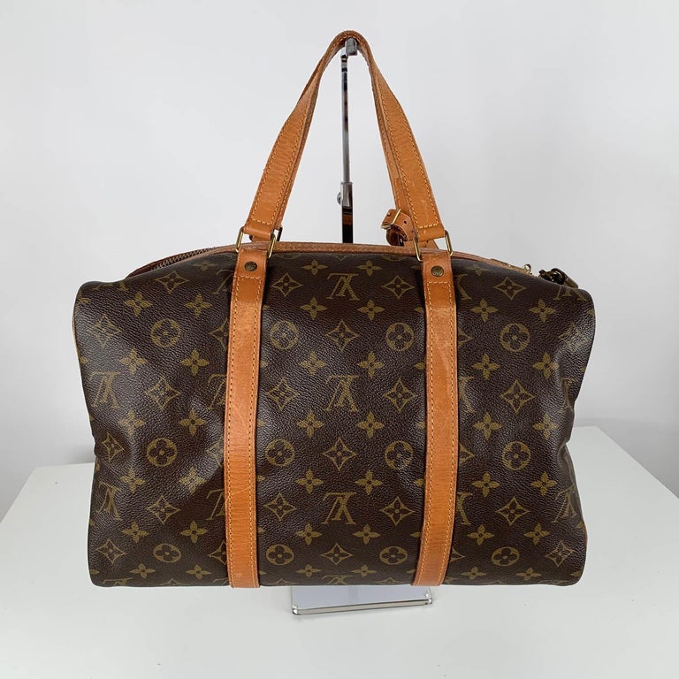 Louis Vuitton Vintage Brown Monogram Canvas Sac Souple 35 Bag For Sale